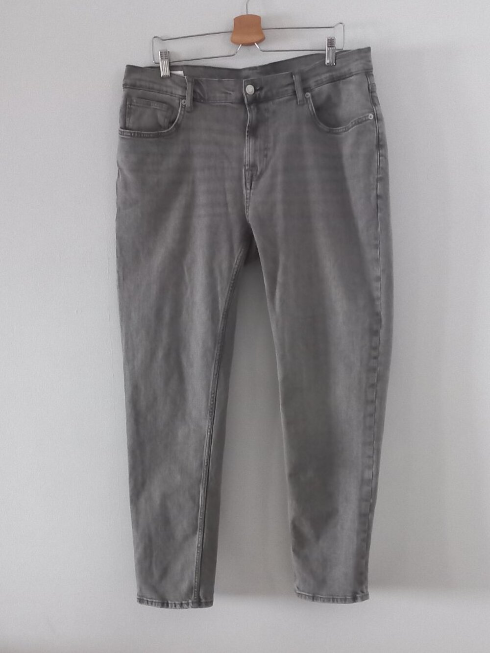 ZARA grey size 38 straight leg full length jeans